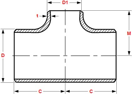 ASME B16.9 Tee Dimensions Table ASME B16.9 Tee Dimensions Table