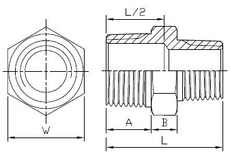 Reducing Nipple Dimensions Reducing Nipple Dimensions